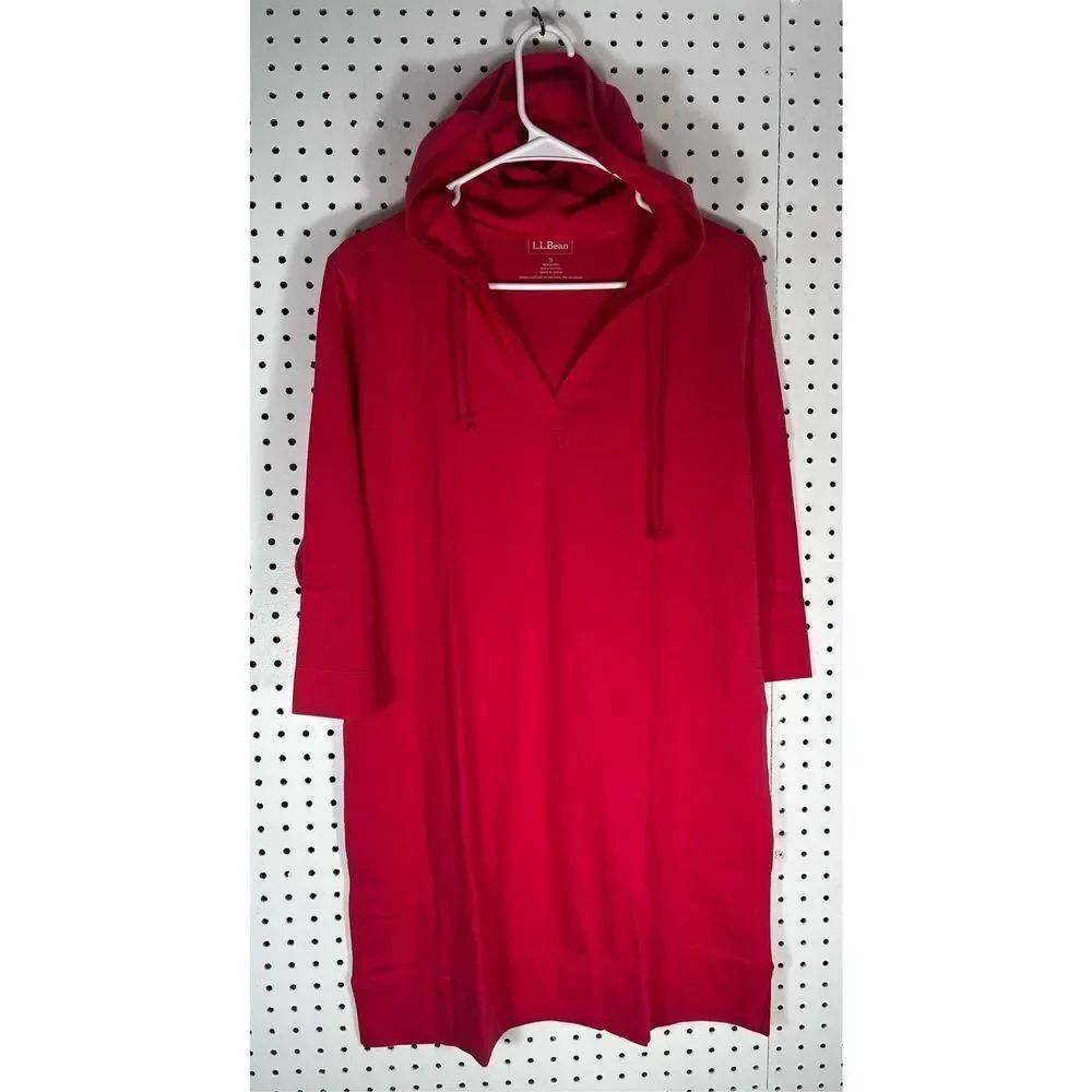 L.L Bean hooded shirt dress